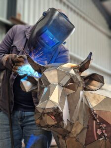 Cruach Design Sculpture Corten Steel Cow Irish Heritage Dexter Bóanna The Cow of a Thousand Pieces