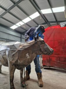 Cruach Design Sculpture Corten Steel Cow Irish Heritage Dexter Bóanna The Cow of a Thousand Pieces