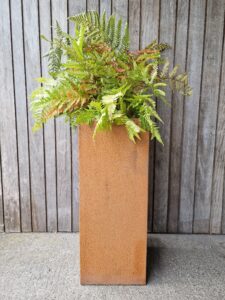 Cruach Design Garden Collection Corten Steel Tall Planter