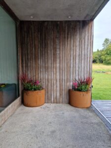 Cruach Design Garden Collection Corten Steel curved Planters