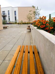 Cruach Design Landscape Metalwork Steel Iroko Hardwood Bench